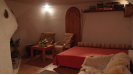 Modrý apartmán, ložnice s krbem